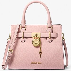 Light pink blush Michael Kors signature logo Hamilton